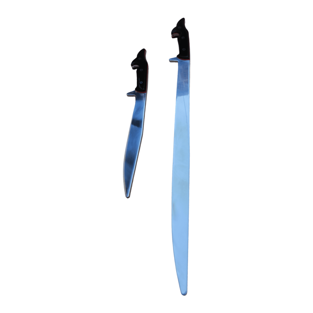Espada y daga training blades set made from durable aluminum for Kali, Eskrima and Arnis practice.