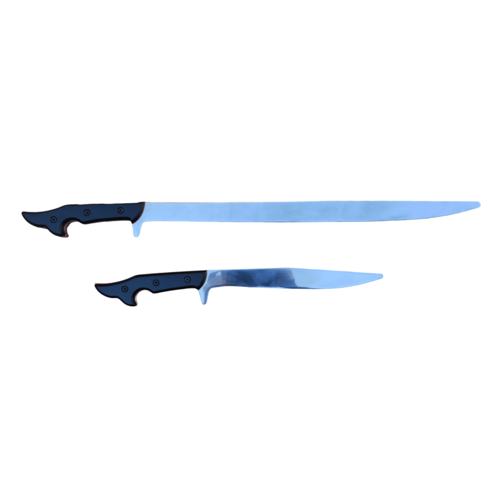 Espada y daga training blades set made from durable aluminum for Kali, Eskrima and Arnis practice.