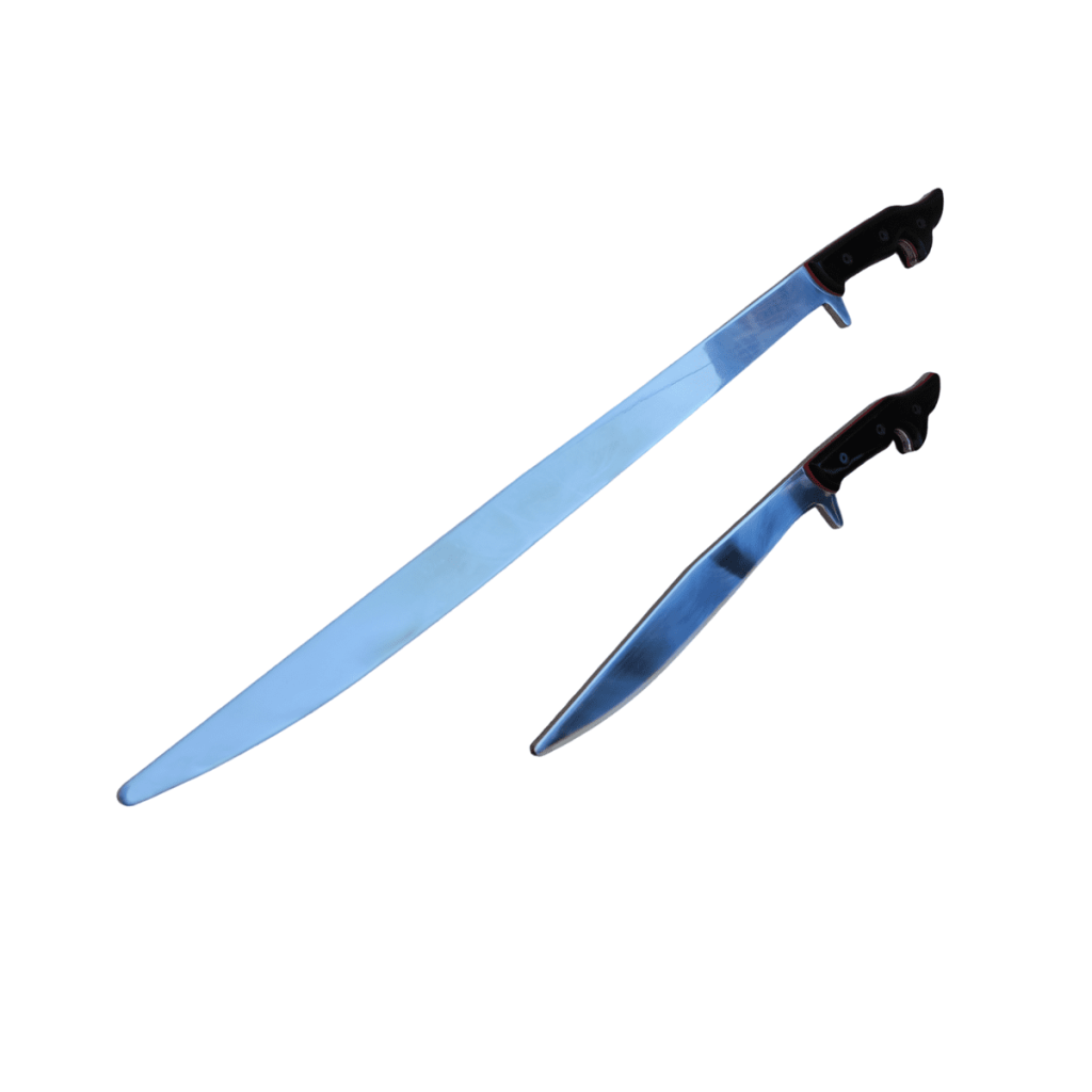 Espada y daga training blades set made from durable aluminum for Kali, Eskrima and Arnis practice.