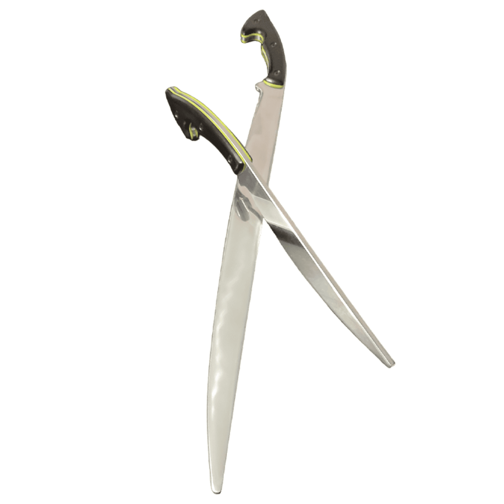 Espada y daga training blades set made from durable aluminum for Kali, Eskrima and Arnis practice.
